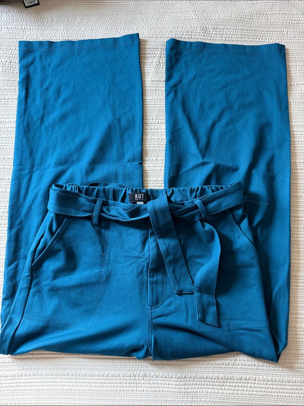 KUT from the Kloth Rhianna Wide Leg | Mid Rise | Tie-Waist Pants | Sz 14